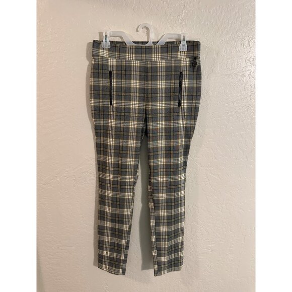 Calvin Klein Women’s Pull On Comfort Stretch Plaid Pants - Picture 1 of 11